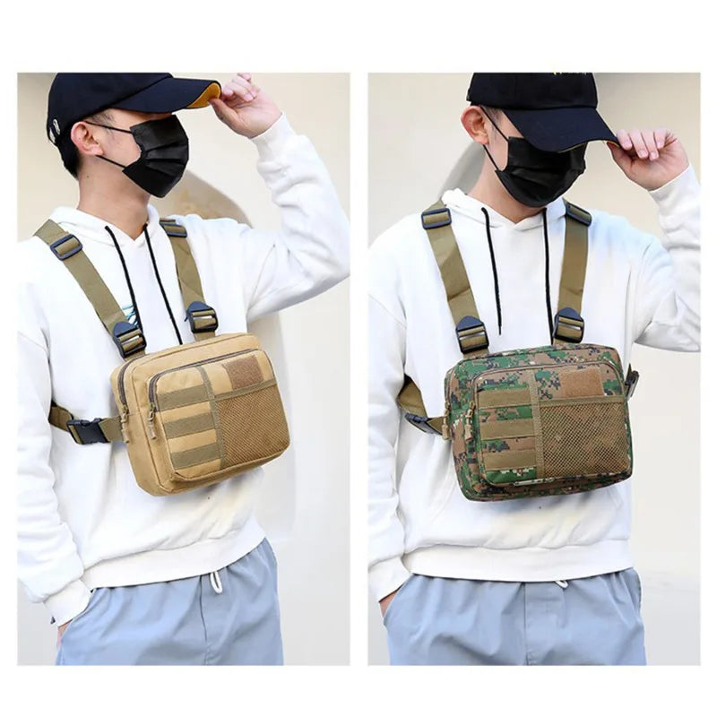 Multi-function Tactical Vest Unisex Chest Rig Bag Fashion Men's Hip-hop Streetwear Chest Bags Waterproof Oxford Sport Backpack