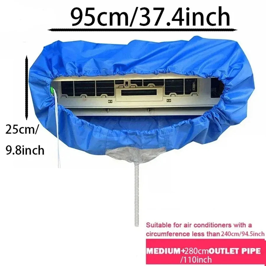 130cm Large Air Conditioning Cleaning Cover Set Conditioner Cleaner with Water Pipe Waterproof Cleaning Kit For Air Conditioner