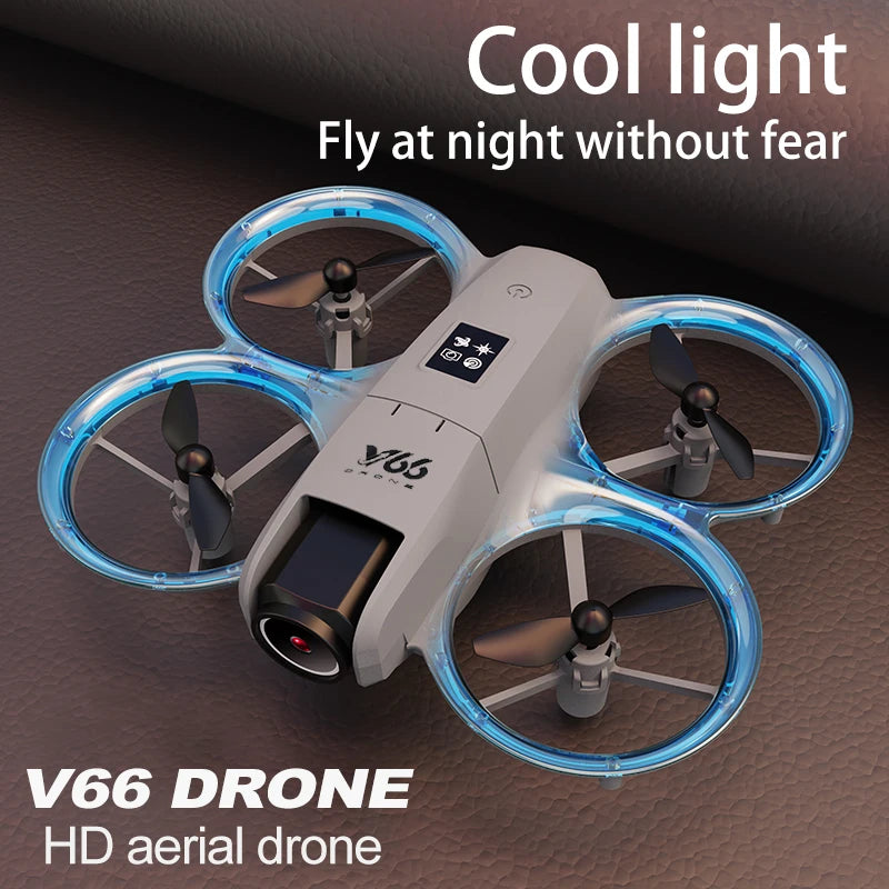 New V66 Mini Drone HD Camera 4K 1080P 180 ° Lens Wifi FPV Dron Professional Obstacle Avoidance Helicopter RC Quadcopter Toys
