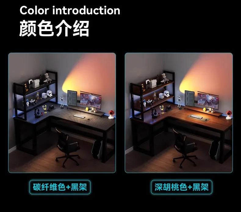 Creative Corner Computer Desks European Office Furniture Double Table Internet Cafe Gaming Desk Home Bedroom Wooden Study Table