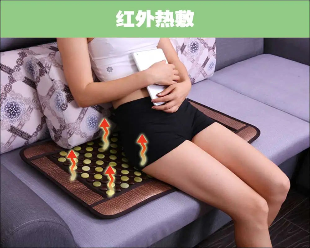 220V healthcare Korea germanium tourmaline massage mat Mix jade mattress electric heating therapy pad cushion best 45x80cm