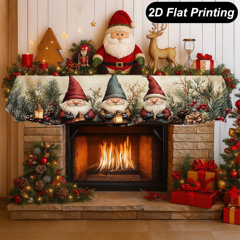 Christmas dwarf Fireplace Mantel Scarf Christmas Party Decor Kids Favors 2025 Xmas Living Room Navidad Natal New Year Gift 2026