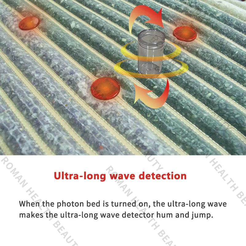 150×50cm Far Infrared PEMF Magnetic Therapy Bio-Crystal Mat Chakra Energy Photon Massage Cushion with Heating Long Wave Tech