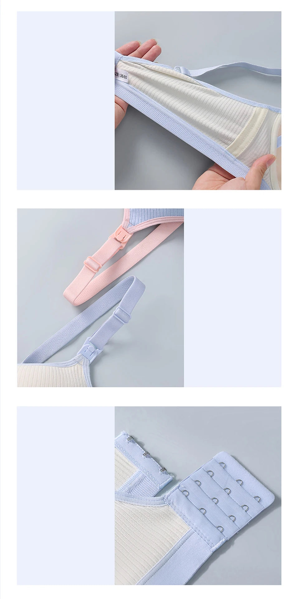 Maternity Nursing Bra No Underwire Front Open Summer Support Cups Bralette Soft Comfort for Pregnant Women Underwear Clothing