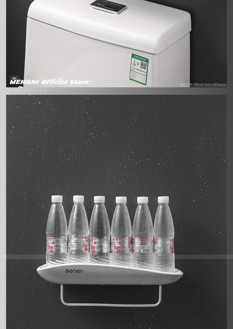 Bathroom Shelf Storage Rack Holder Wall Mounted Shampoo Spices Shower Organizer Bathroom Accessories with Towel Bar