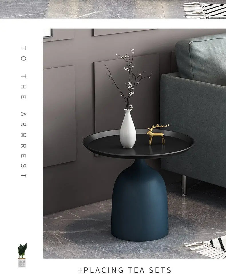 Creative Living Room Side Table Wrought Iron Small Coffee Table Balcony Tea Table Modern Simple Round Living Room Side Tables