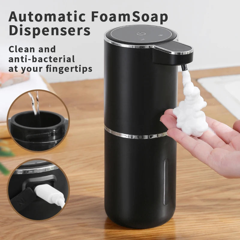 New Wall Mounted Automatic Soap Dispenser Foam Smart Hand Washing Machine 500ml Liquid Rechargeable Bathroom Induction Sensor