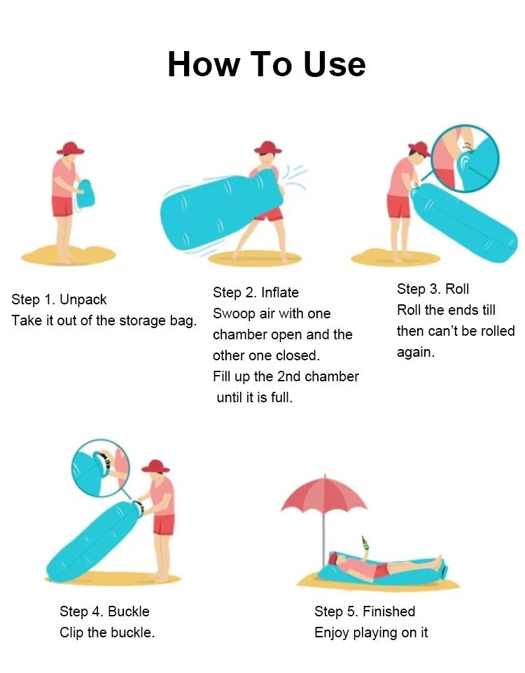 Portable Folding Single Air Sofa Outdoor Fast Inflatable Sofa Bed No Air Pump Required Beach Sleeping Bag Camping Picnic Partner