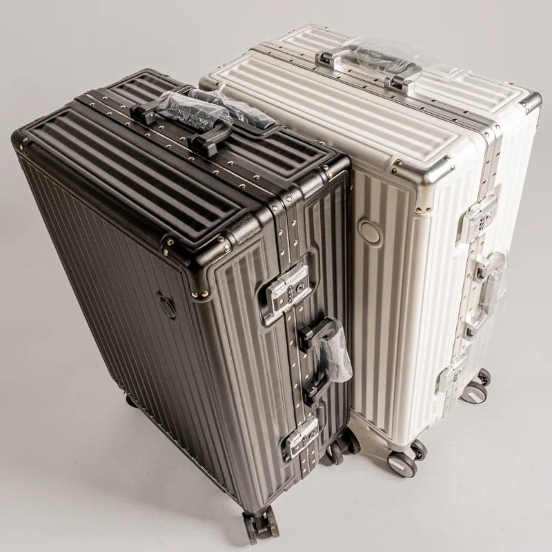 20/24 Inch Large Capacity PC Rolling Luggage Case TSA Combination Lock Business Metal Frame Travel Suitcase on Wheels Travel Bag