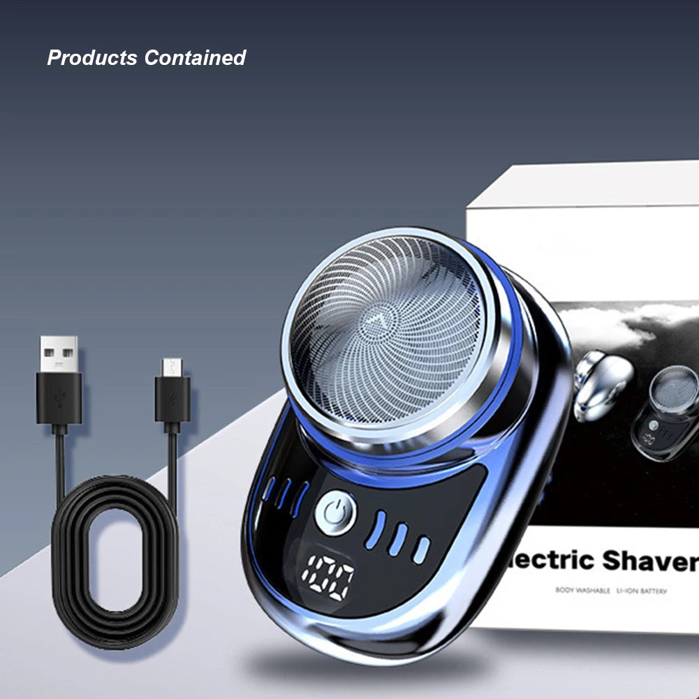 1/2PCS Mini Electric Travel Shaver For Men Pocket Size USB Charging Portable Painless Cordless Trimmer Knive Face Beard Razor  ﻿