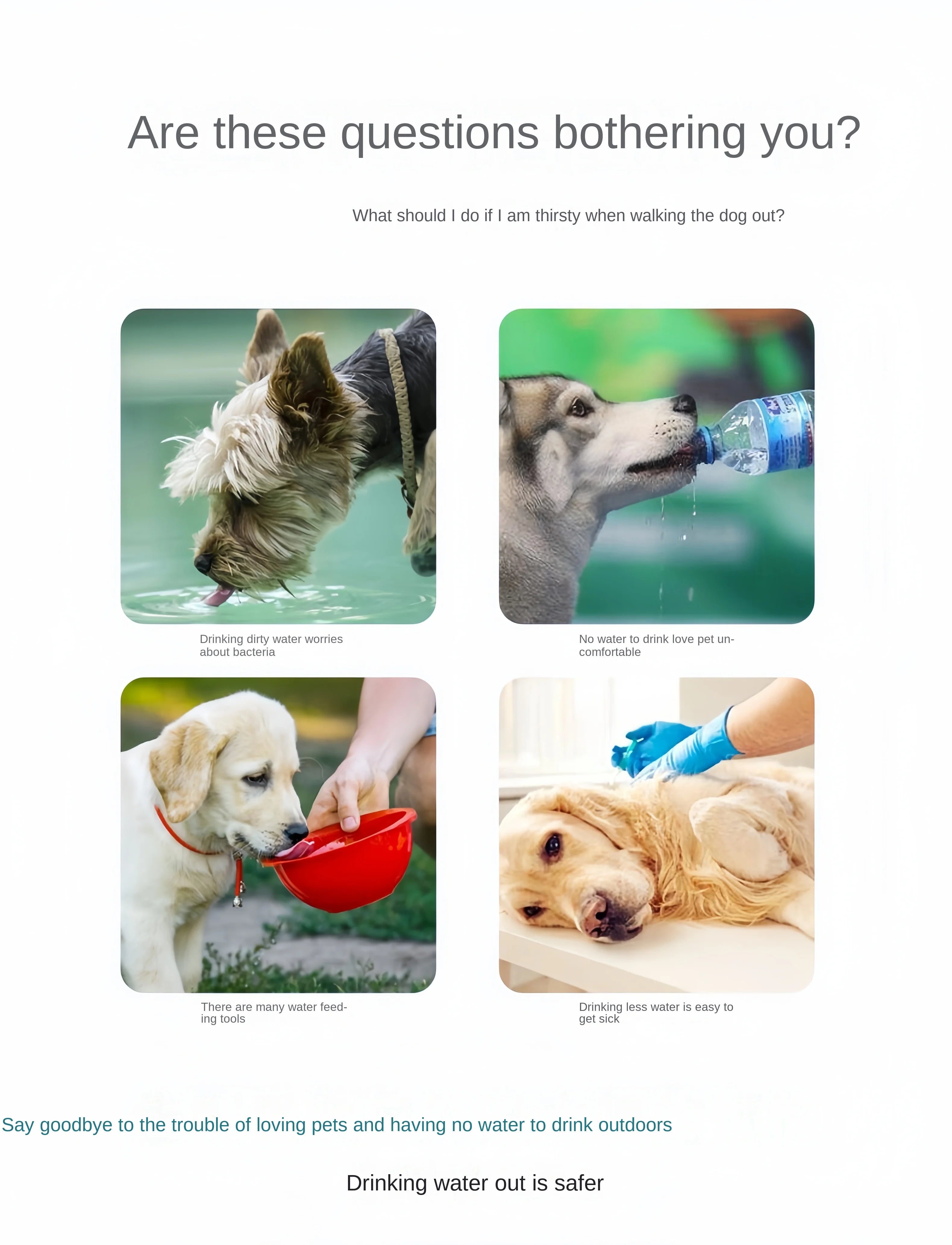 Dog Cat  Portable Feeding and Watering Supplies Portable Food Grade Material Dog Travel Pet Water Cup Bottle With Food Dispenser