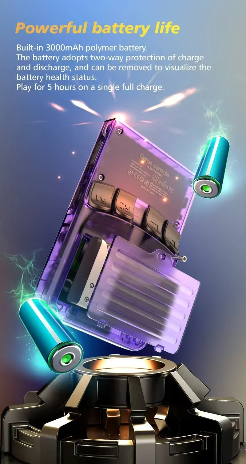 R36S updated R36XX Retro Handheld Game Console Linux ARKOS 3.5Inch IPS Screen Portable Pocket Video Player  Wi-Fi Games Kid Gift