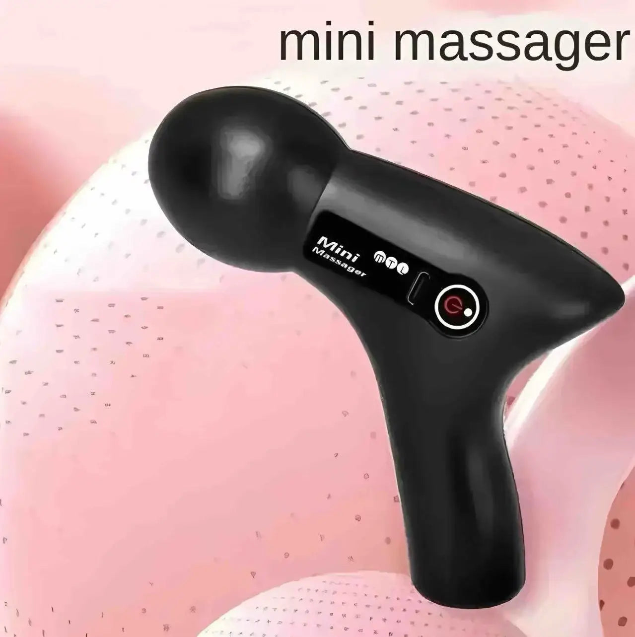 Mini Massage Massage LCD Screen 6 Heads Gun Muscle Massager Portable Electric Fascia Gun for Neck Foot Body Fascia Gun
