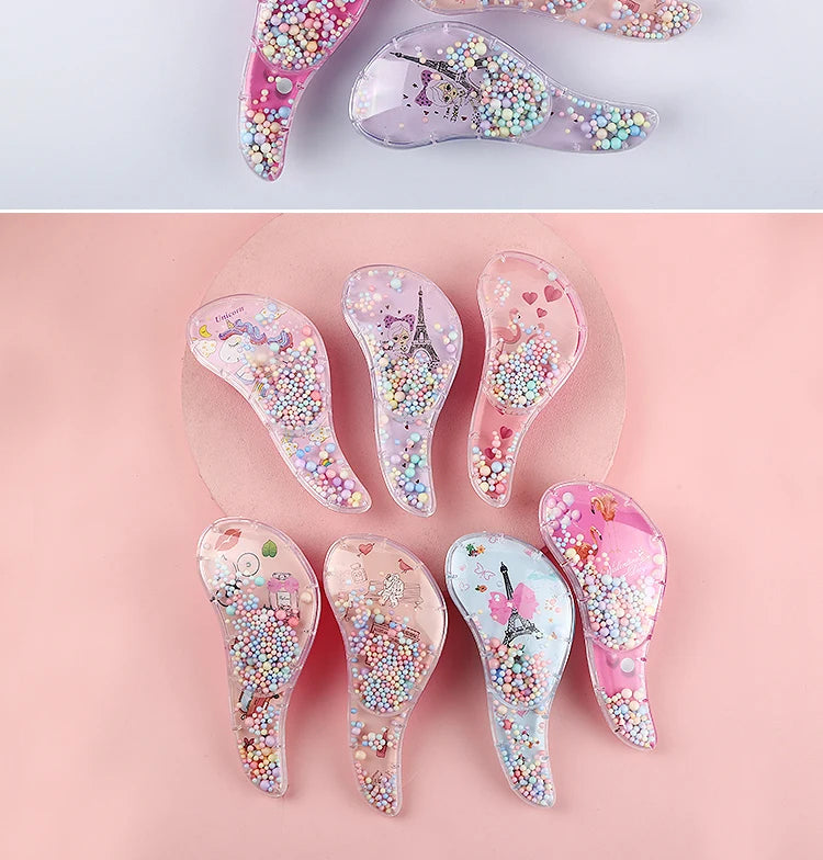 Children's Hair Smoothing Comb Anti-static Massage Hair Brush Tangle Detangle Shower Massage Hairbrush Comb Salon Hair Styl Tool