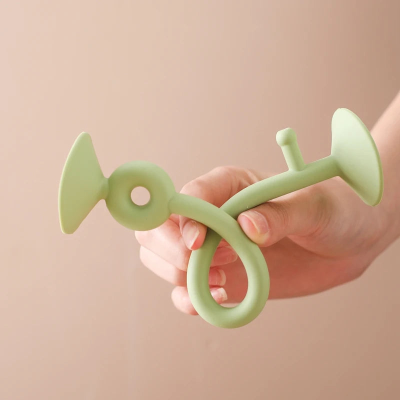 1Pcs Baby Silicone Teether Ring BPA Free Rattles Bracelet Food Grade Newborn Baby Accessories Cartoon Silicone Teething Toys