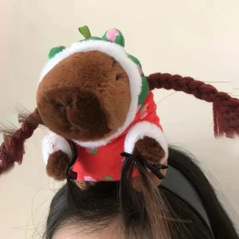 Headband Funny Capybara Hair Hoop Women's Cute Face Wash Headband Funny Plush Hair Band Baby Photography Accessories