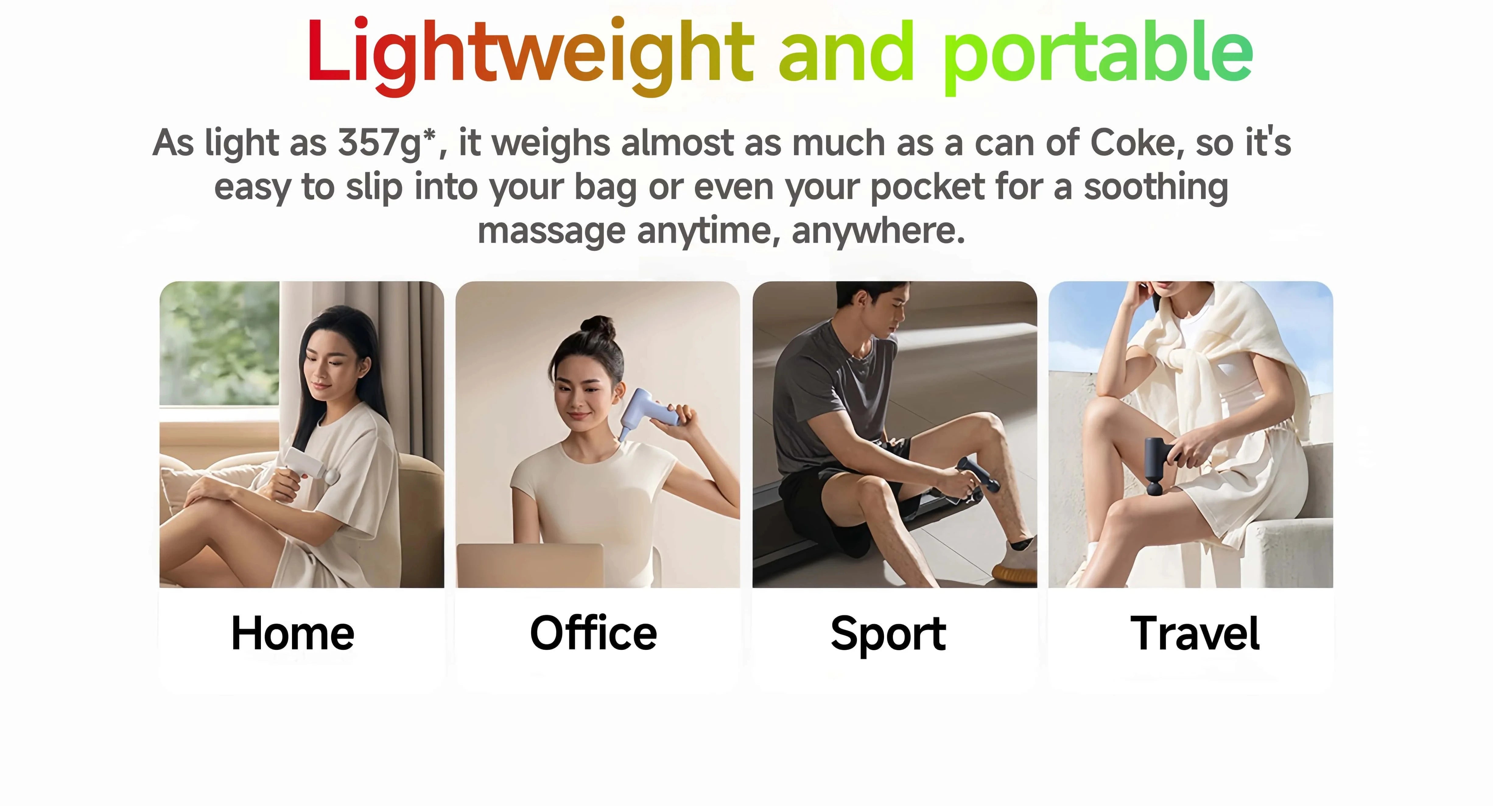 XIAOMI Mijia Mini Fascia Gun 3 Portable Muscle Massage Gun Thrust Brushless Silent Motor 3 Massager Heads Relax Body Type-C CN