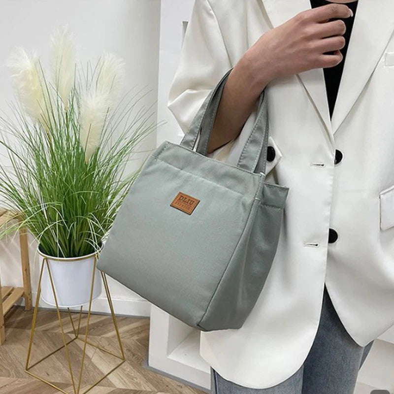 New Style Large-capacity Simple Bento Bag for Going Out and Taking Lunch to Work Aluminum Foil Insulated Lunch Box Bag Handbag