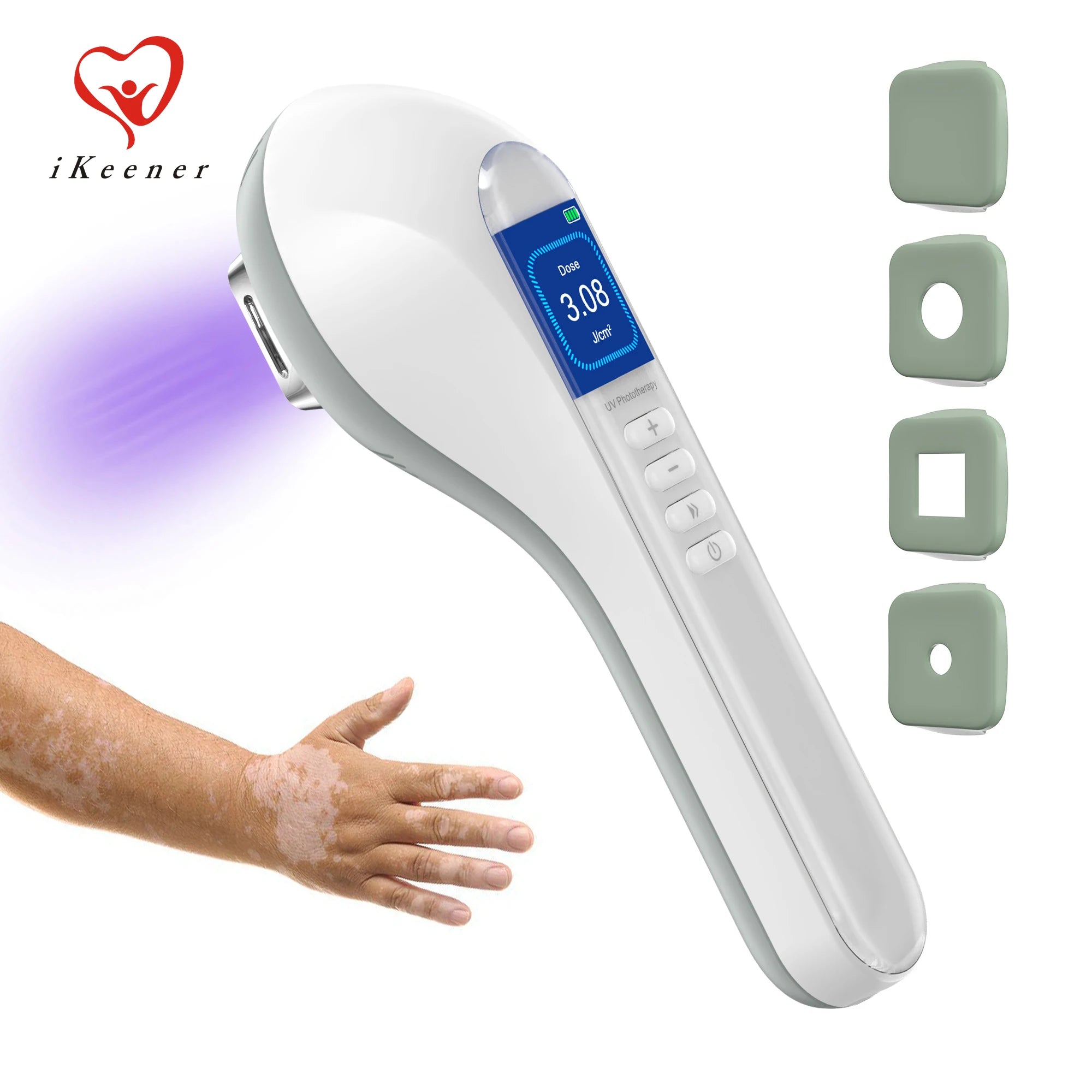 308nm Household Ultraviolet Phototherapy Instrument, Vitiligo Treatment, UVB Lamp Laser for Therapy, Psoriasis, Skin Disease