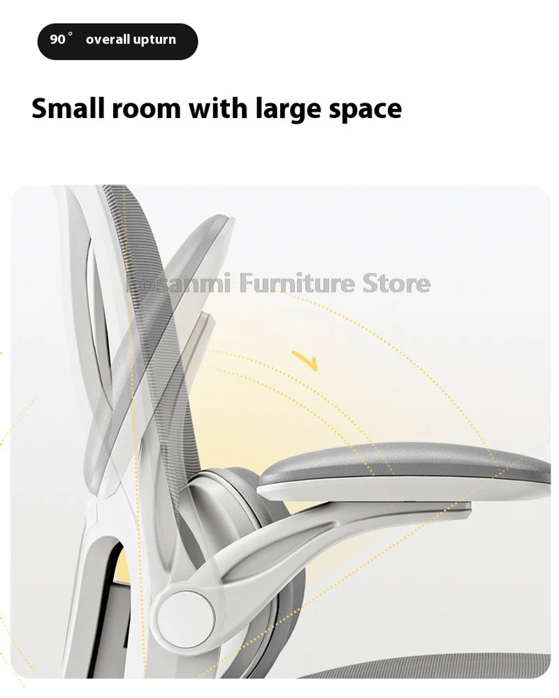 Home Office Adjustable Reclining Ergonomic Chair with Footrest Breathable Mesh Computer Gaming Swivel Chairs with Lumbar Support