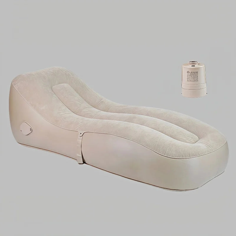 Mountaineering Camping Automatic Inflatable Sofa, Outdoor Sports Folding Portable Lazy Inflatable Chair,Built-In Inflatable Pump