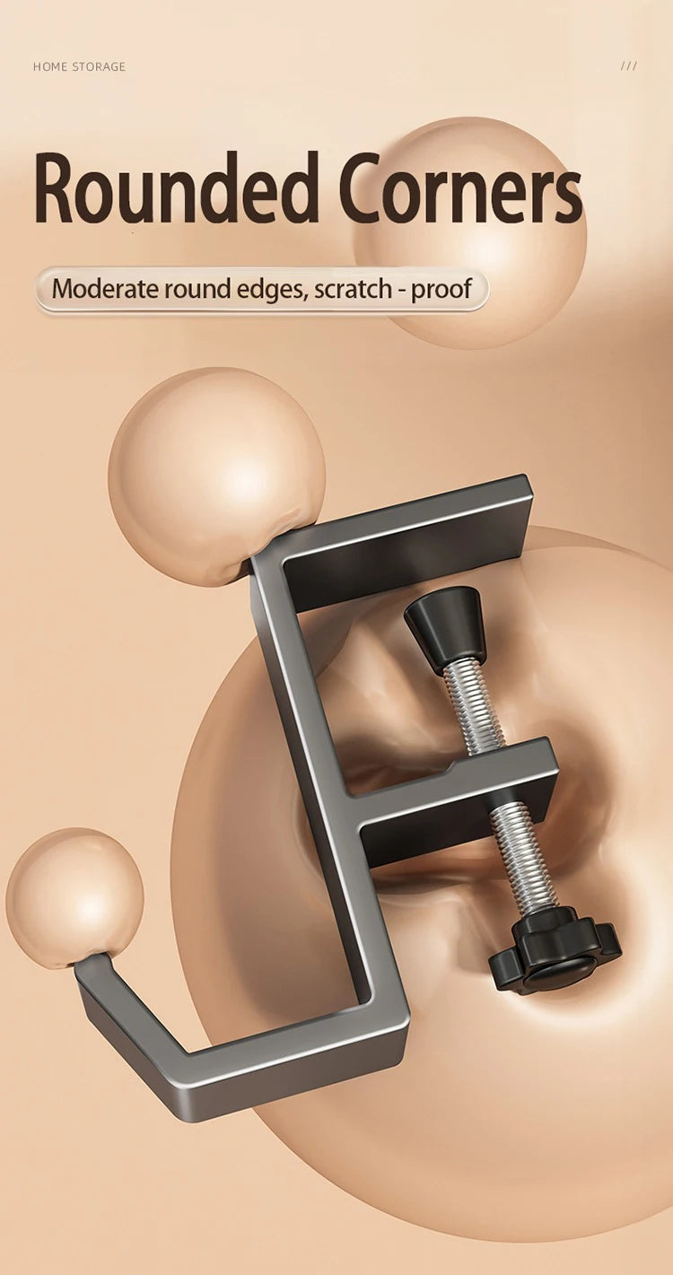 1pcs Punch-free Desk Hook Adjustable Desk Edge Hook Multi - Functional Gaming Headset Hanging Hook Home Office Organizer