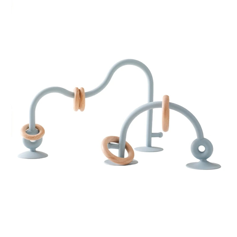 1Pcs Baby Silicone Teether Ring BPA Free Rattles Bracelet Food Grade Newborn Baby Accessories Cartoon Silicone Teething Toys