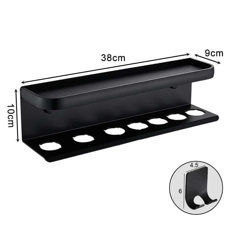 Hairdryer Holder Wall Mount Suitable For Dyson Airwrap Shelf Dryer And Hair Curler Holder Storage Rack Bathroom Organizer FR2002