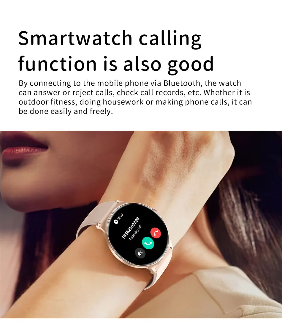 For Huawei Xiaomi New Ultra Thin Smart Watch Women Screen Always Display Time Sports Bracelet Bluetooth Call Fashion Smartwatch