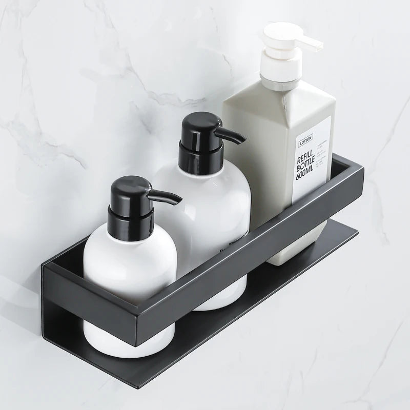 Stainless Steel Shower Rack Organizer Bathroom Storage Shelf Corner Shampoo Holder Wall Mounted Kitchen Hardware Accessories