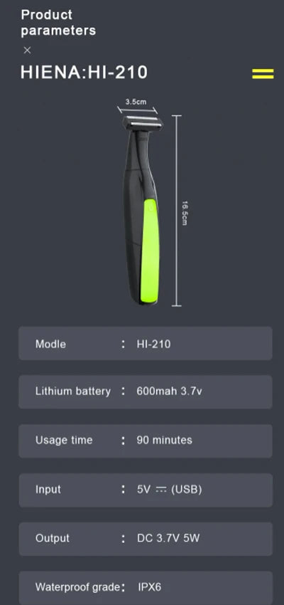 7 in 1 Shaver Men's Multifunctional Rechargeable Earbrow Nose Hair Trimmer Bikini Line Sensitive Shaver Hair Shaving Trimmer