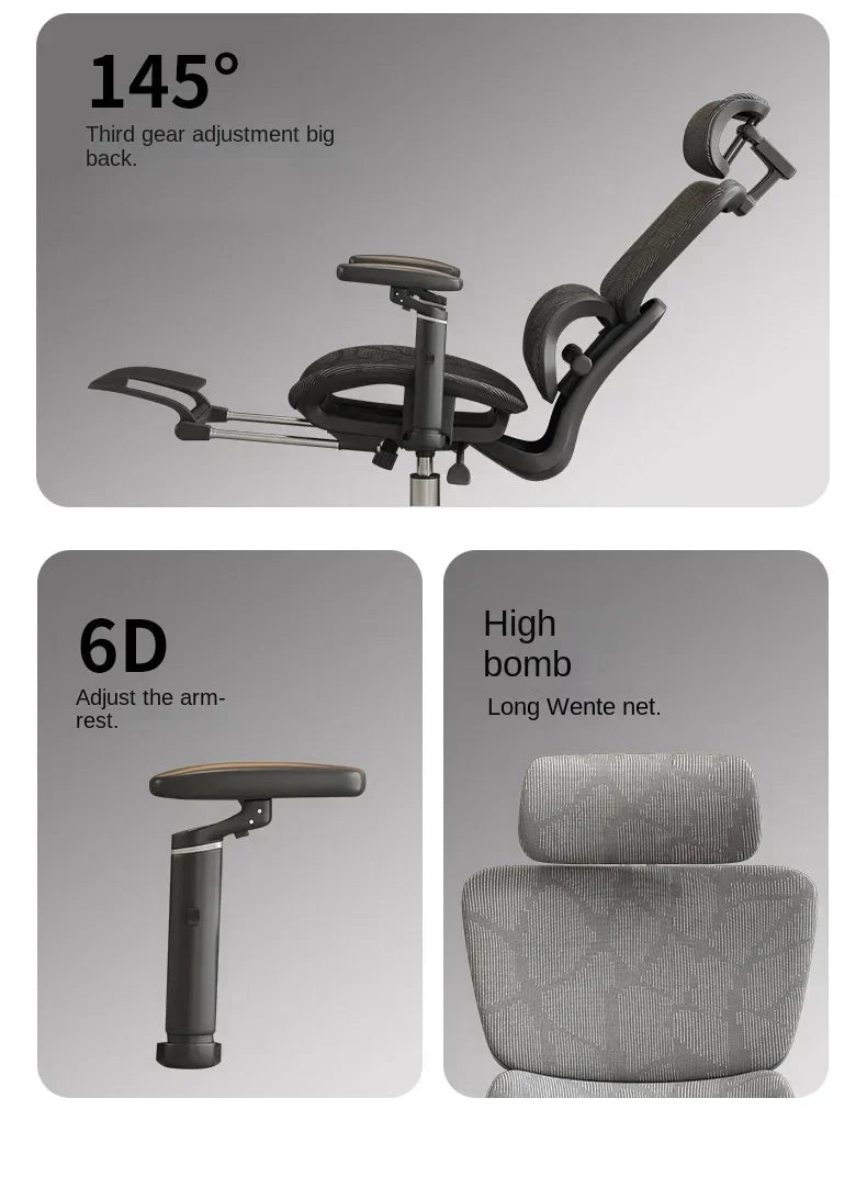 Ergonomic Chair Lumbar Computer Chair Home Comfort Sedentary Gaming Reclining Office Chair for Desk News Chaise Gaming Chair