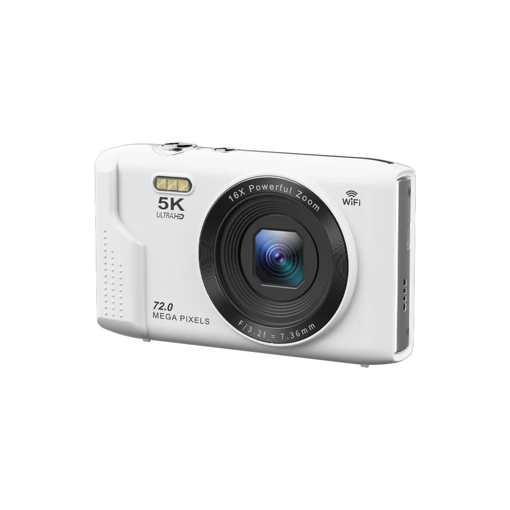 Ourlife Compact Digital Camera 5K 72MP 2.8'' Screen LCD Screen 16X Digital Zoom Vintage Photography Vlog Video Recorder YouTube