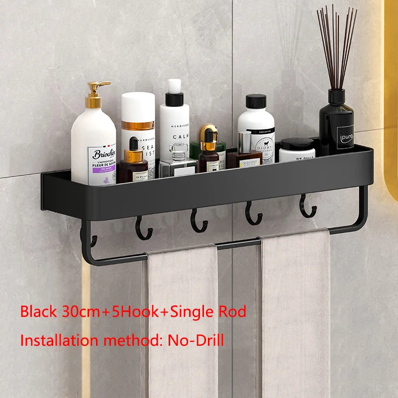 Bathroom Shower Shelf Shower Caddy Wall Floating Shelf Bathroom Toilet Shelf Kitchen Cabinet Storage Shelves Rack Organizers