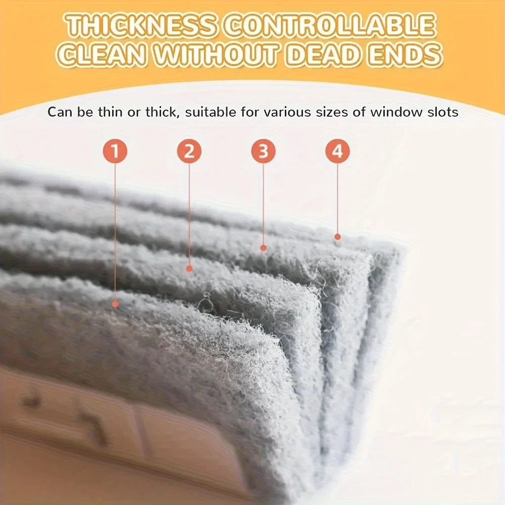 Window Cleaning Brush Windowsill Groove Deadend Cabinet Crevice Brush Universal Window and Door Track Cleaning Brush