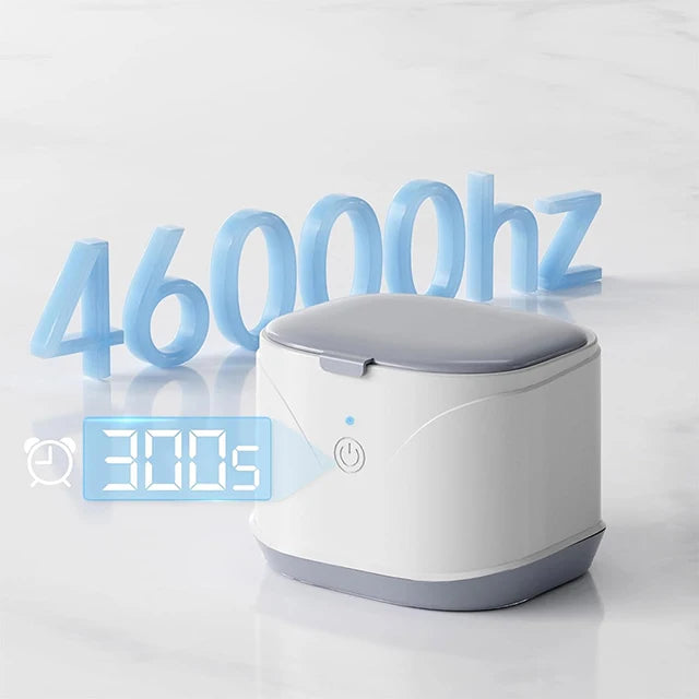 KUNPHY 46kHz Ultrasonic Cleaner Mini Portable Washing Machine Timer Ultrasound Bath Sonic Cleaning Devices for Dentures Aligner