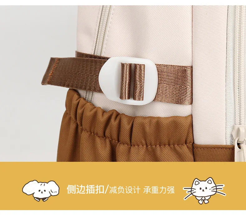 Capibara Cute Backpack Girl Anime Capybara Letter A-Z School Bags Kids Outdoor Sport Shoulders Bag Travel Rucksack Children Gift