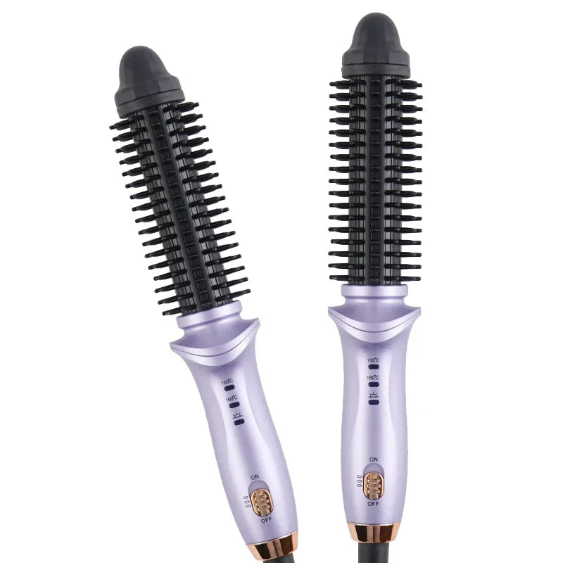 2 in 1 Hot Air Brush Hair Comb Mini Electric Brush Volumizer 2 in 1 Salon Hair Straightener Curler Portable Curling Styler