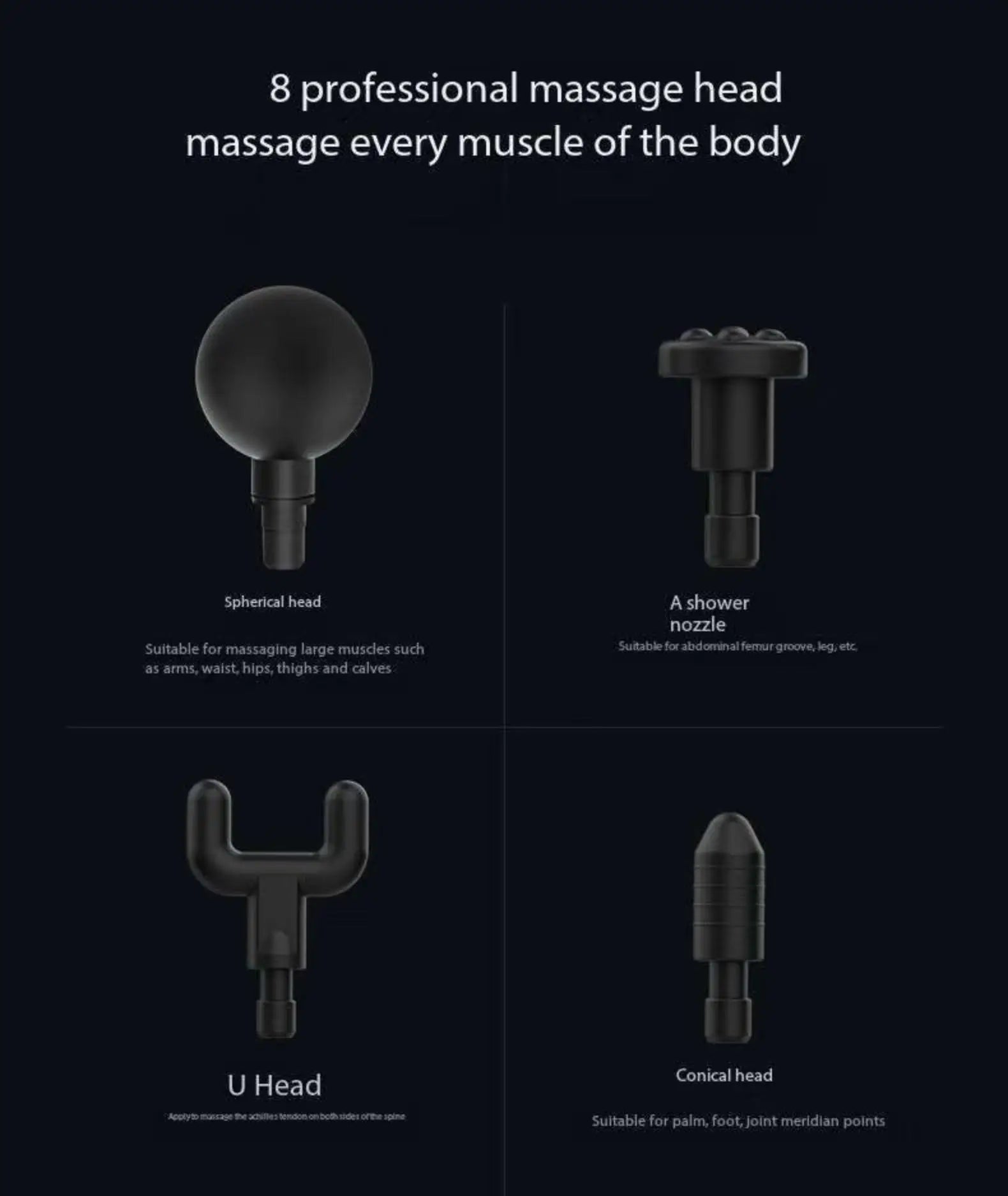N2 N3 Fascia Gun Lenovo Brand Muscle Relaxation Massager 6-8Massage Head Long Lasting Battery Life LED Touch Portable Massager