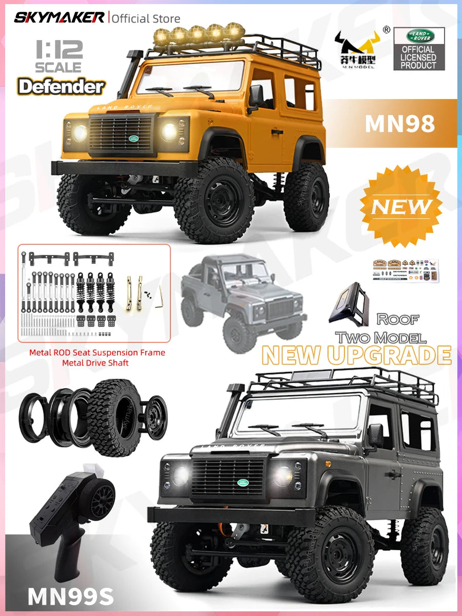 New MN99s MN98 1:12 MN Model RTR Version RC Car 2.4G 4WD RC Rock Crawler Defender Remote Control Car 1/12 RC Truck Cars Toys