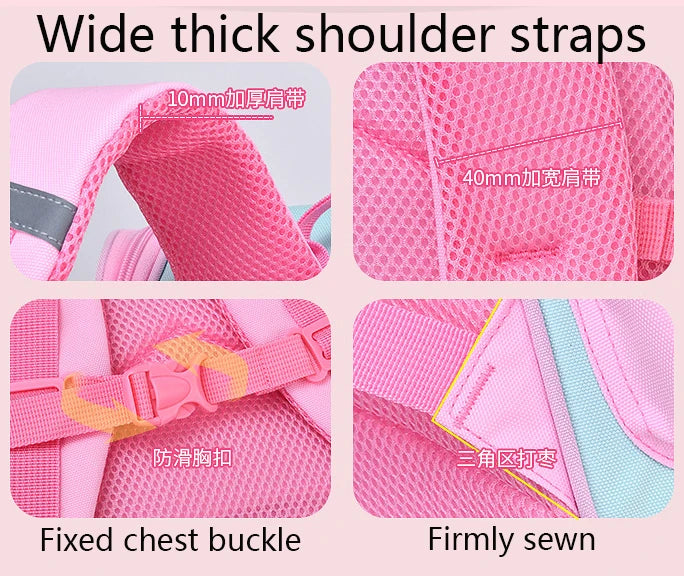 Kid Backpack for Girl Unicorn Children Bookbag Rainbow Eyes School Bag Teen Girl Backpack for Traveling Waterproof Mochilas