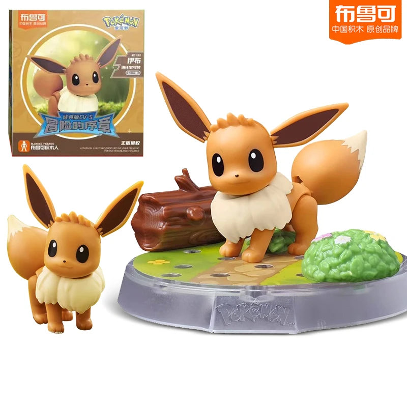 Original Blokees Pokemon Pikachu Eevee Charmander Charizard Greninja Meowscarada Ceruledge Cartoon Characters Building Block Toy