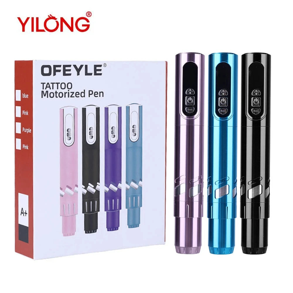 New 2pc Battery Tattoo Pen Wireless Power Tattoo Machine Professional Pen Tattoo Machine  Makeup For Professionals And Beginners