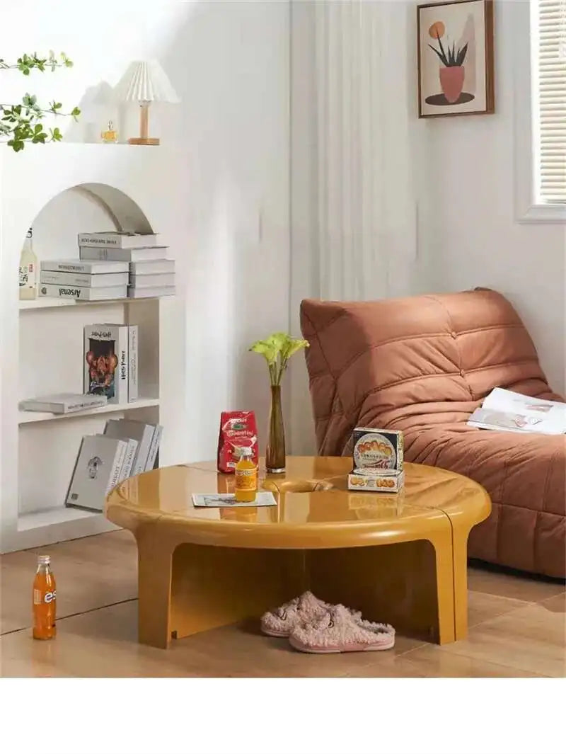 Nordic Round Color Side Table Creative ABS Plastic Coffee Tables Designer Living Room Furniture Modern Home Storage Corner Table