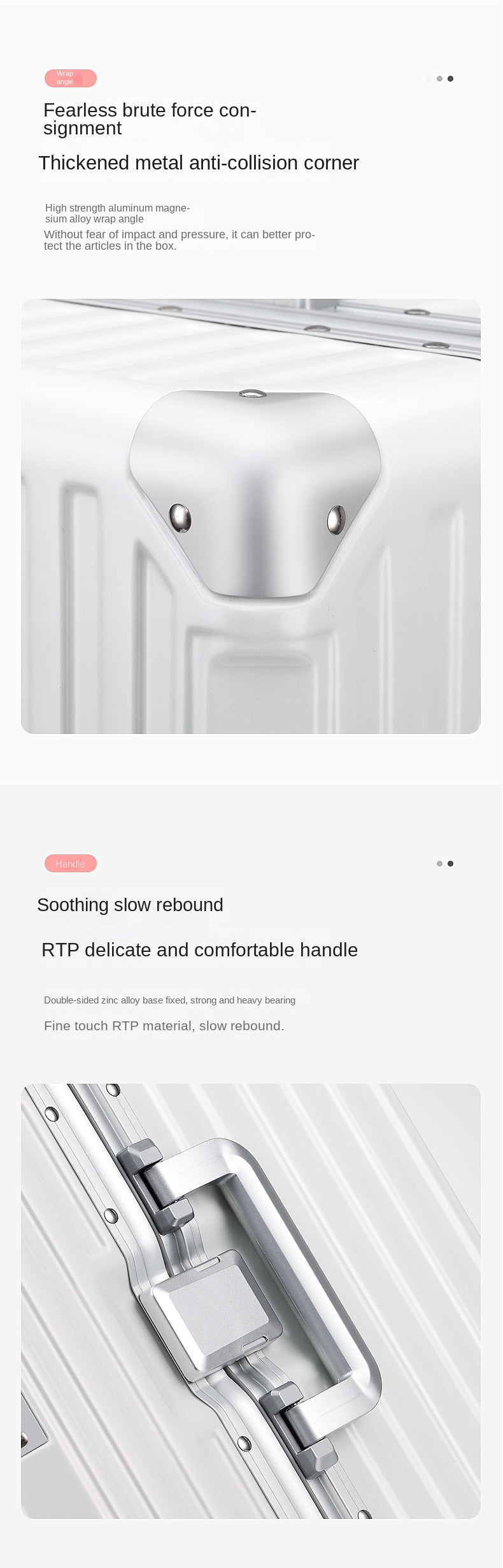 COLENARA High Quality Suitcase Aluminum Frame Large Capacity Trolley Case Cart Travel Bag 24"26"28"30 Inch Rolling Luggage