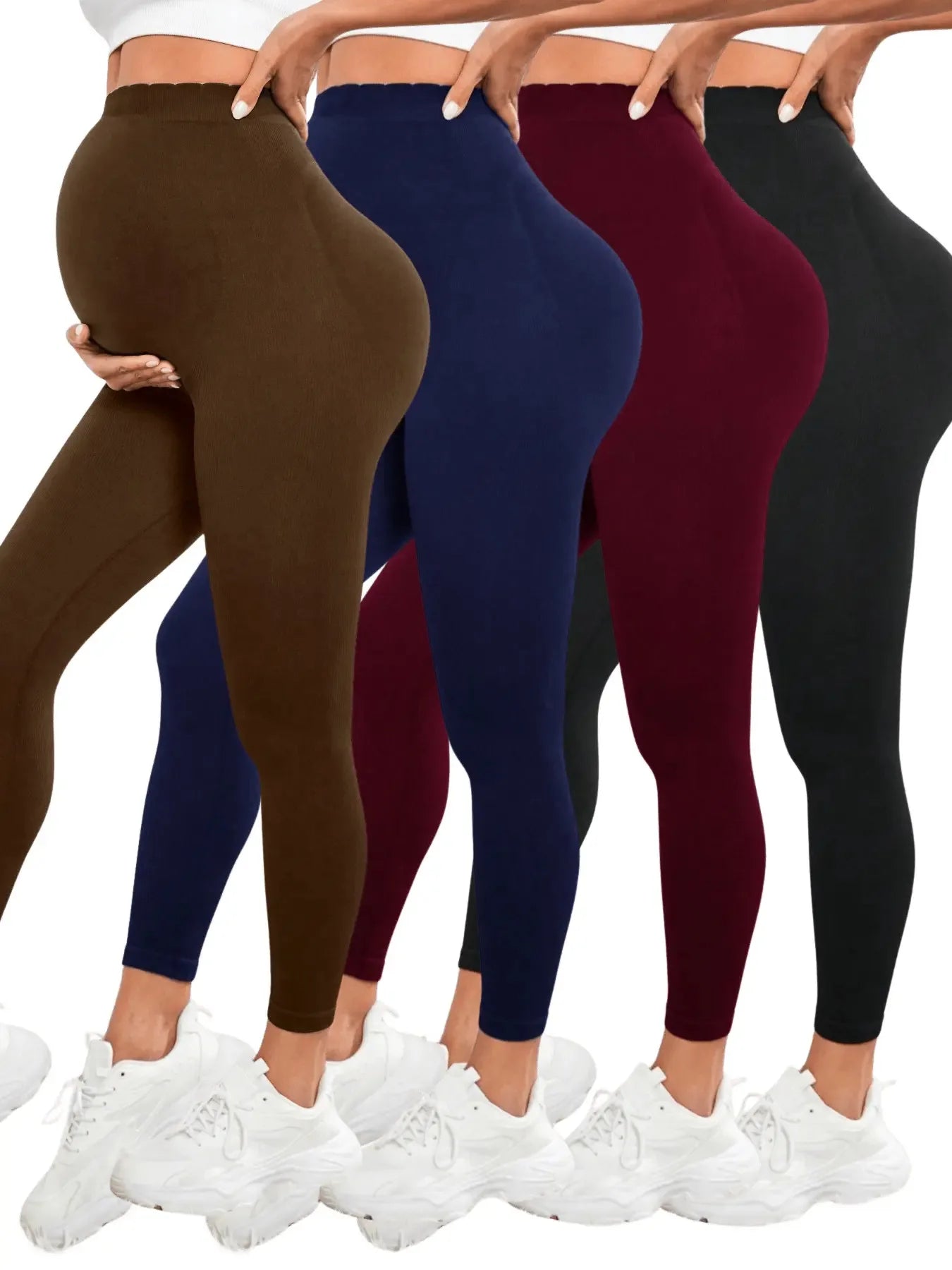 High Waist pregnancy Leggings Maternity clothes for pregnant women Belly Support Knitted Leggins Body  Trousers