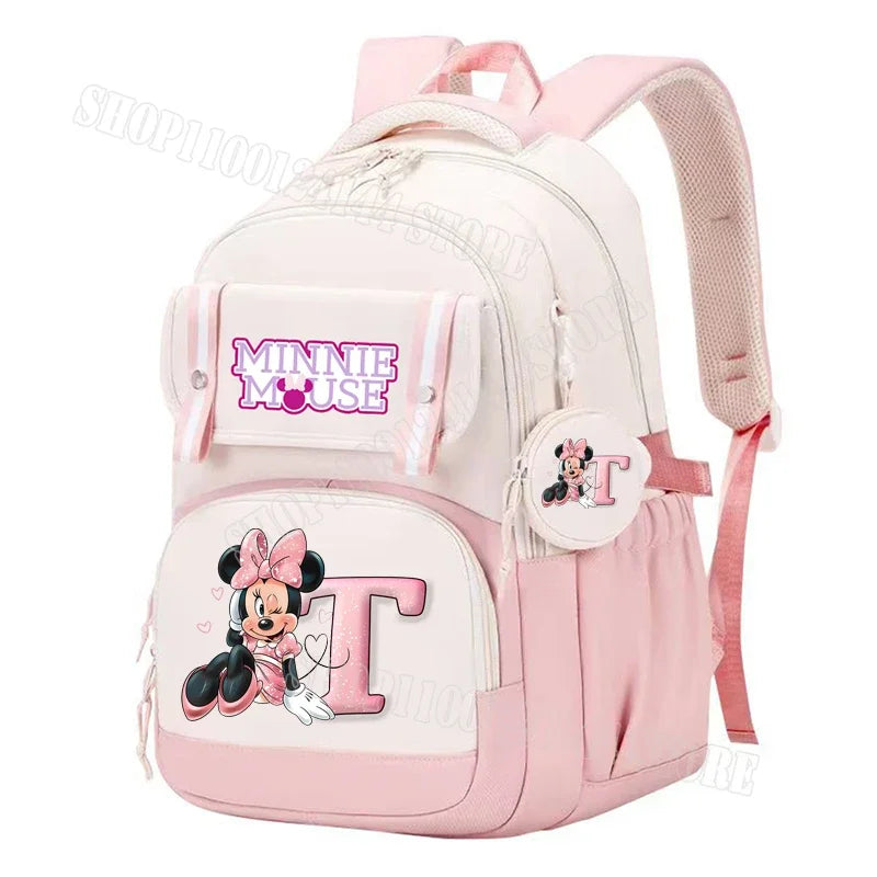 Minnie Mouse Disney Backpacks Mochilas Aestethic Backpacks for Teenager Canvas Laptop Backpack School Student Kawaii Bag Gift