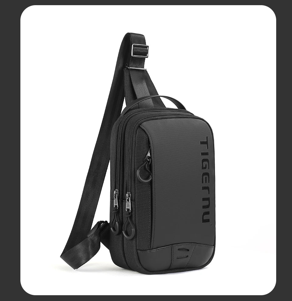 Tigernu Chest Bags For Men Cool Style Men Shoulder Bag 9.7inch IPad Bag Casual Male Crossbody Bag Lightweigt Mini Bags Messenger