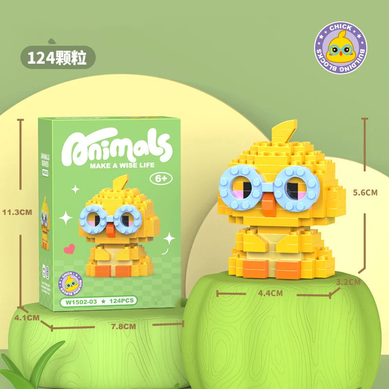 Animals Bricks Construction Set Micro Building Blocks Children Toy Adult Particle Building Block Mini Toys Decoration Home Gifts