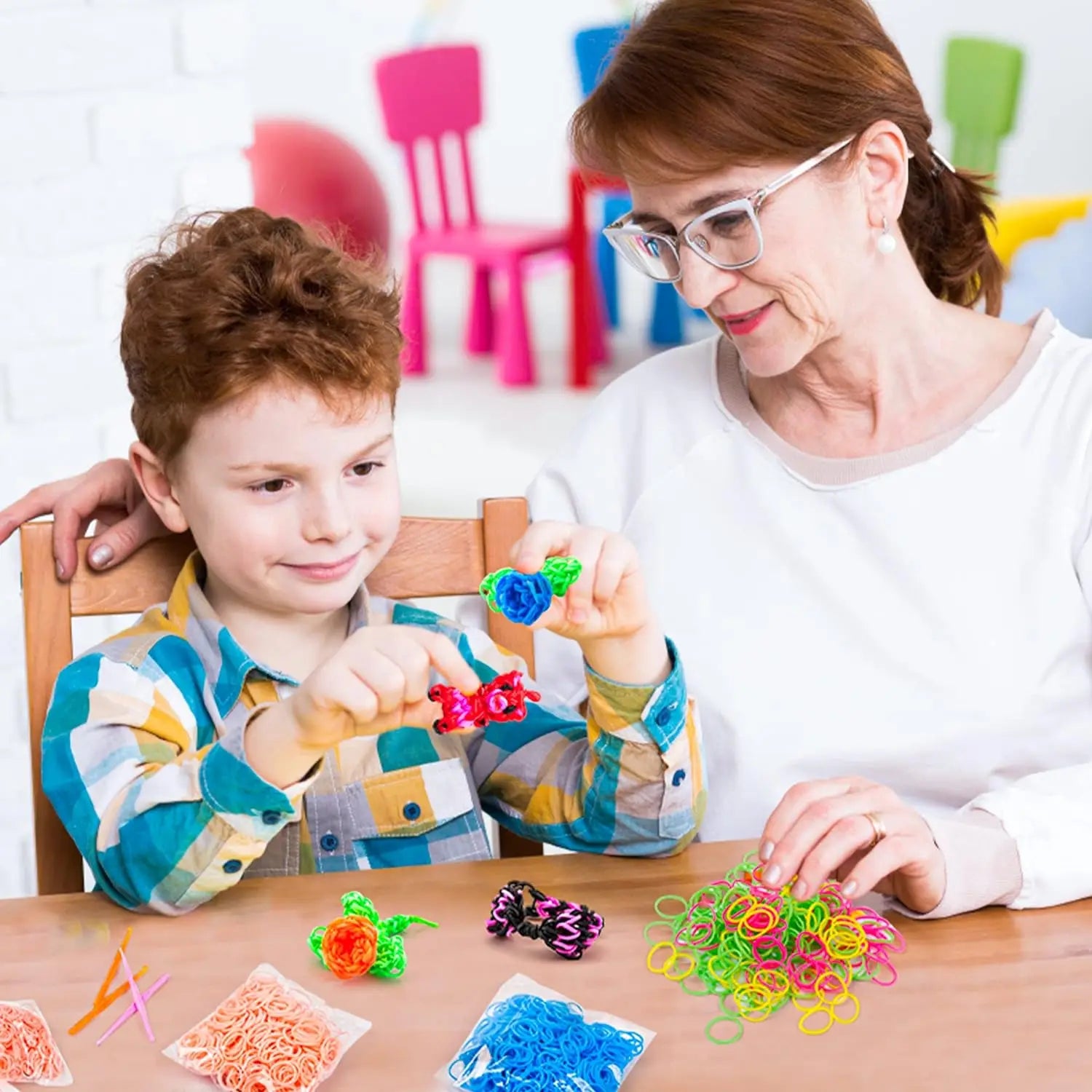 Loom Rubber Bands Refill Kit Premium Bracelet Making Kit for Kids Weaving DIY Crafting Toys Christmas Gift Children Toys